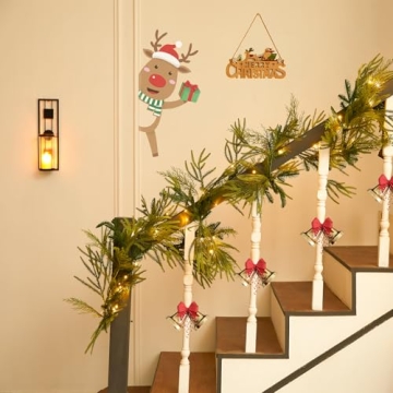 9FT Prelit Christmas Pine Garland with Lights