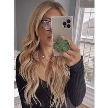 Grips by CRYSTALFY Green Druzy Quartz Raw with Openings Crystal Phone Grip Holder & Expanding Kickstand - Natural Gemstone Swappable Top Accessory for iPhone, iPad, Kindle & Mobile Devices