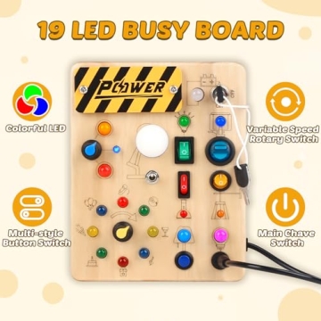 Joyreal Montessori LED Busy Board Sensory Toy for Toddlers
