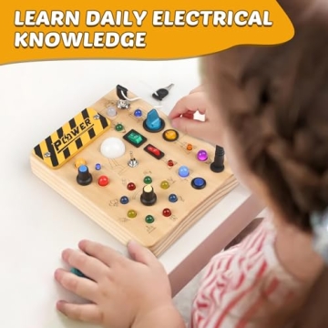 Joyreal Montessori LED Busy Board Sensory Toy for Toddlers