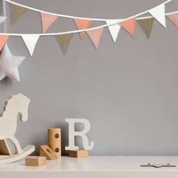 Oudain 15.5 ft Pennant Flags for Decor and Celebrations