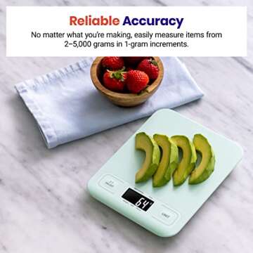 Etekcity Food Kitchen Scale, Digital Grams and Ounces for Weight Loss, Baking, Cooking, Keto and Mea...