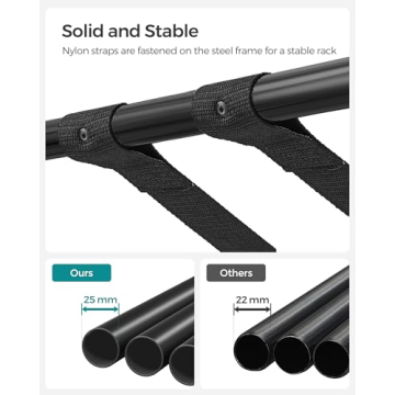 SONGMICS Foldable Luggage Rack for Guest Rooms - Black