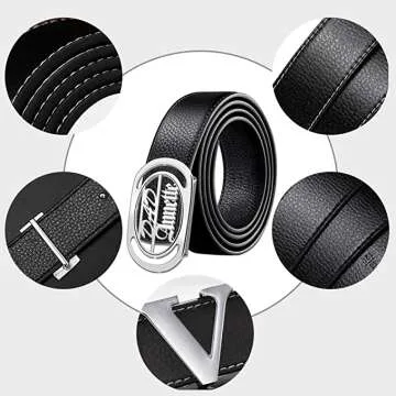 Custom Men's Leather Belt - Personalization Available