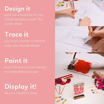 TUR Walnut Wood Sign Holders - 15 Elegant Displays for Events