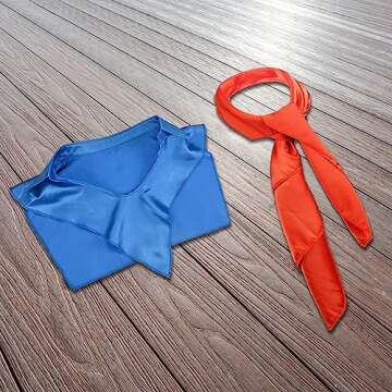 ZOKJFDK Fred Orange Square Neck Scarf & Wig for Cosplay