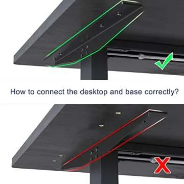 Molblly 40 x 24 Inches Standing Desk for Home Office,Electric Standing Desk with Black Frame & Black Top,Quick Assembly Ergonomic Stand up Desk