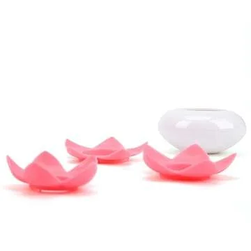 Bloss Lotus Cotton Swab Holder Q-tip Holder Cotton Bud Swabs Toothpick Organizer Dustproof Holder Home Decor - Pink