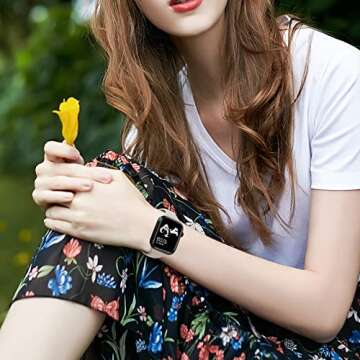 STG Sport Band Compatible with Apple Watch 38mm 40mm 41mm 42mm 44mm 45mm, Soft Silicone Slim Thin Narrow Replacement Strap Compatible for iWatch SE Series 7/6/5/4/3/2/1 (Starlight, 38mm/40mm/41mm)