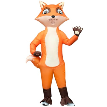 anroog Inflatable Costume for Adult Fox Costume Halloween Blow Up Fox Costumes Animals Suit for Men ...
