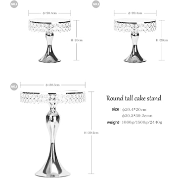 Elegant 11 PCS Silver Cake Stand Set for Every Occasion