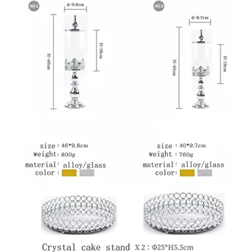 Elegant 11 PCS Silver Cake Stand Set for Every Occasion