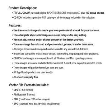 Sports Designs Clipart-Vector Clip Art Images-T-Shirt Graphics and Template CD