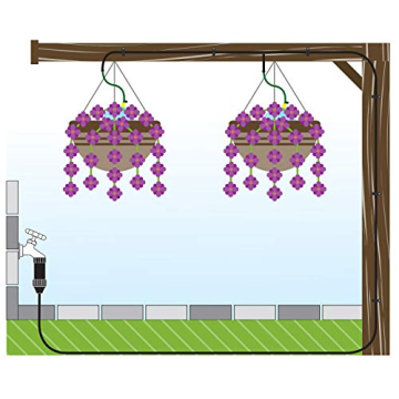 Orbit Hanging Basket Drip Irrigation Kit with Timer and Misters