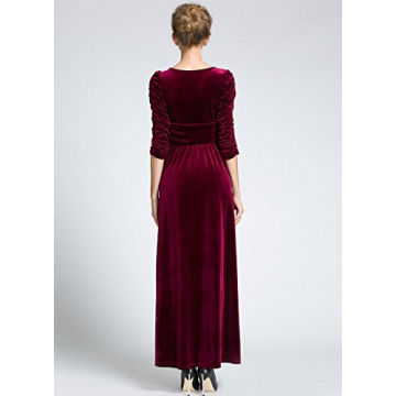 MedeShe Velvet Maxi Dress for Christmas Events