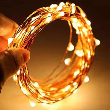 Sanniu Fairy Lights Battery Operated, 2 Packs Mini Battery Powered Copper Wire Starry String Lights ...