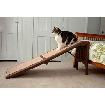 Pet Gear Free Standing Pet Ramp for Cats and Dogs, No Assembly Required, Easy Fold for Storage or Tr...