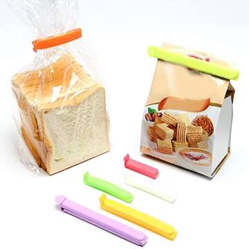 ANPHSIN Set of 38 Plastic Chip Clips Bag Sealing Clips for Food and Snack Storage (2.3 in, 3.6 in, 5 in, 6.3 in)