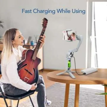 Gimbal stabilizer for Smartphone,3-Axis Phone Gimbal for Android & iPhone 14 Pro Max,Phone Stabilizer for Video Recording with Face/Object Tracking,Vlogging Kit,Portable-JCROBOT iSleeky L7C Pro…