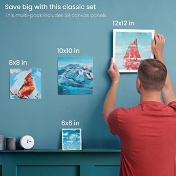 ARTEZA Canvas Boards for All Painting Styles, 28 Panels