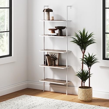 Nathan James Theo 5-Shelf Modern Bookcase for Stylish Storage