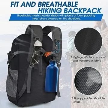 Lightweight 40L Hiking Backpack - Waterproof & Foldable