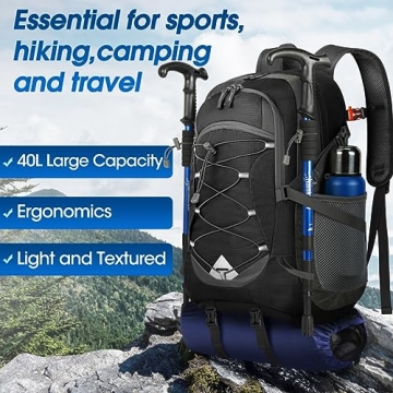 Lightweight 40L Hiking Backpack - Waterproof & Foldable