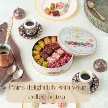 Pistachio Turkish Delight - Zaitoune Pomegranate and Rose Turkish Delights Candy Gift Assortment - A...