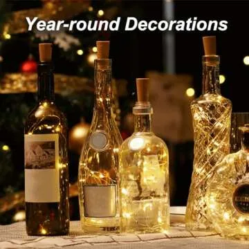 Aluan Wine Bottle Lights with Cork - Elegant LED String Lights