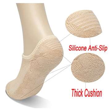 Henwarry Women's Thick Cushion Ankle Socks - Comfortable & Stylish