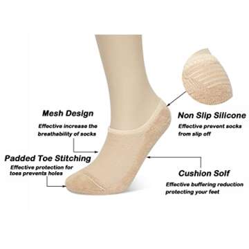 Henwarry Women's Thick Cushion Ankle Socks - Comfortable & Stylish