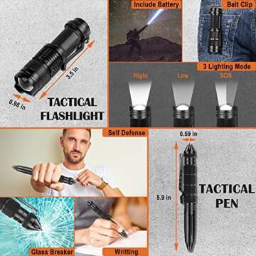 LeadNear 35 in 1 Survival Kit, Gifts for Dad Men Husband, Powerful Survival Gear and Equipment, Birthday Gifts for Him Teen Boy Boyfriend, Upgraded Cool Gadgets for Camping, Hiking, Hunting, Fishing