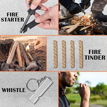 LeadNear 35 in 1 Survival Kit, Gifts for Dad Men Husband, Powerful Survival Gear and Equipment, Birthday Gifts for Him Teen Boy Boyfriend, Upgraded Cool Gadgets for Camping, Hiking, Hunting, Fishing