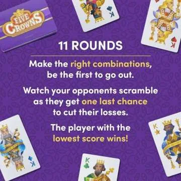 PlayMonster Five Crowns Card Game in Collectible Tin