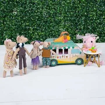 LEVLOVS Mouse in Heart Suitcase Plush Toy Gift