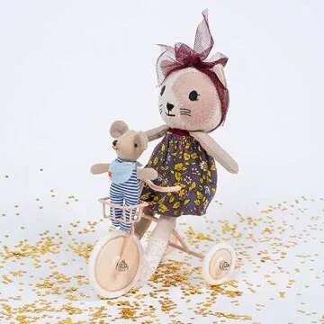 LEVLOVS Mouse in Heart Suitcase Plush Toy Gift