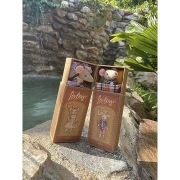 LEVLOVS Mouse in Heart Suitcase Plush Toy Gift