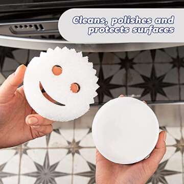 D&W Scrub Daddy All Purpose Cleaning Paste Kit-Includes PowerPaste and Dye-Free Scrub Mommy Dual-Sided Scrubber -1ct