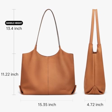 Cnoles Elegant Hobo Bag for Women - Top Handle Leather Tote