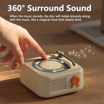 Baolira Retro Bluetooth Speaker, Old Fashioned Classic Style Bluetooth Speaker, Portable Bluetooth S...