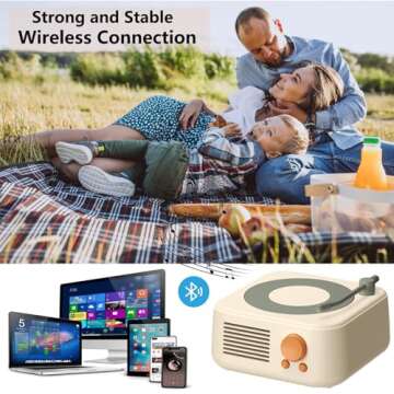 Baolira Retro Bluetooth Speaker, Old Fashioned Classic Style Bluetooth Speaker, Portable Bluetooth Speaker for Office Home Decor, Vintage Bluetooth Speaker, Birthday Gifts Ideas