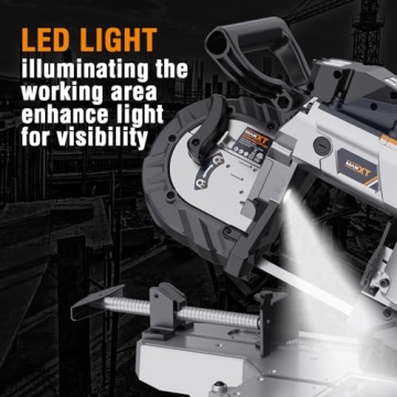 MAXXT 10 Amp 5 Inch Deep Cut Portable Bandsaw for Metal Wood