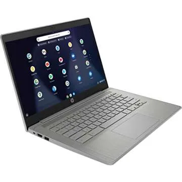 HP Chromebook Laptop Student Business (2023 Model),14‘ HD Display,Quad-Core Intel Celeron N4120 (Upto 2.6GHz),4GB RAM,64GB eMMC,HD Webcam,WiFi 5,UHD Graphics,Chrome OS +HubxcelAccessory,Modern Gray