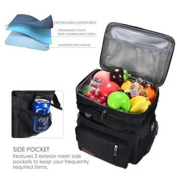 MIYCOO Insulated Lunch Bag & Box for Adults - Black