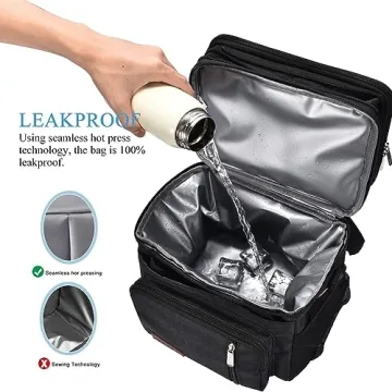 MIYCOO Insulated Lunch Bag & Box for Adults - Black