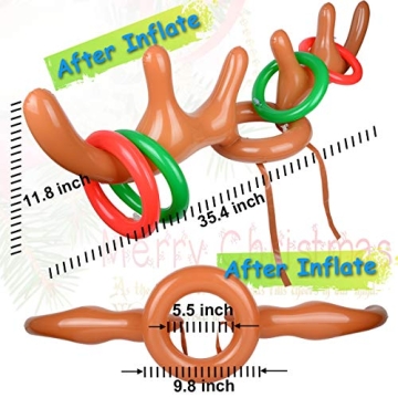 Inflatable Reindeer Ring Toss Game Family Christmas Party Fun