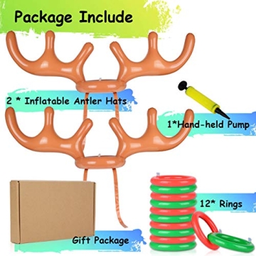 Inflatable Reindeer Ring Toss Game Family Christmas Party Fun
