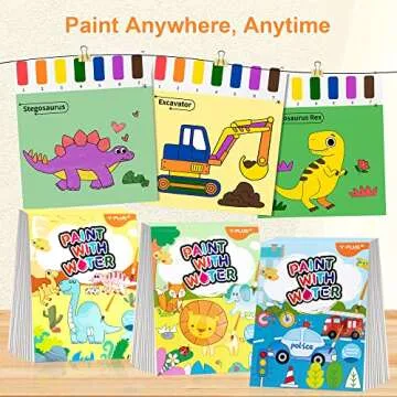 YPLUS Paint with Water Books for Toddlers - Mess-Free Art Fun with Brush and Animal Themes