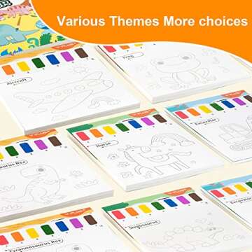 YPLUS Paint with Water Books for Toddlers, Art Craft Toys Watercolor Painting Paper for Kids Gift for Drawing with Brush - Animals