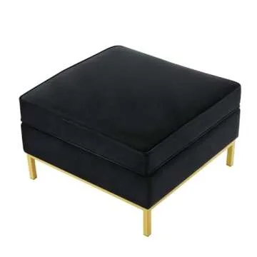 Large Square Velvet Ottoman for Modern Living Spaces